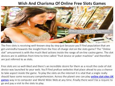 Wish And Charisma Of Online Free Slots Games