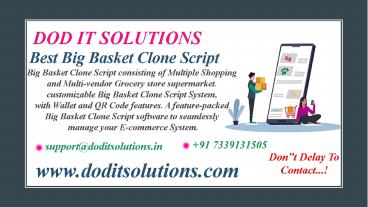 Readymade Big Basket Clone System - DOD IT SOLUTIONS