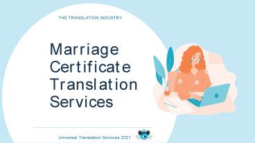 Marriage Certificate Translation Services