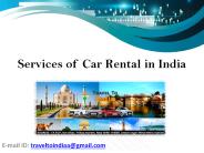 Service of Car Rental in India