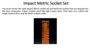 Impact Metric Socket Set
