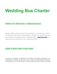 Wedding Bus Charter