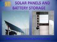 solar panels and battery storage