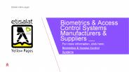 Biometrics & Access Control Systems Manufacturers & Suppliers (1)