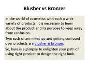 VLCC Institute Blusher vs Bronzer