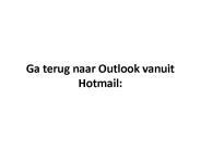 Ga terug naar Outlook vanuit Hotmail: