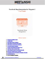 Magento 2 Facebook Shop Integration