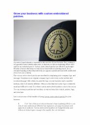 Grow your business with custom embroidered patches.