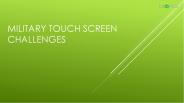 Military Touchscreen Challenges