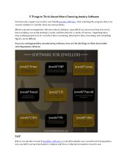 5 thing to think when choosing jewelry software