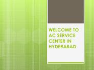 The Best AC Service Center In Hyderabad