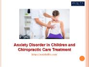 Anxiety Disorder in Children and Chiropractic Care Treatment