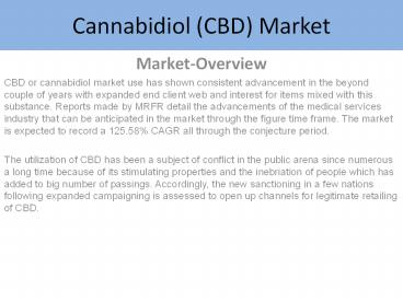 Cannabidiol (CBD) Market Report