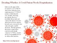 Deciding Whether A Covid Patient Needs Hospitalization
