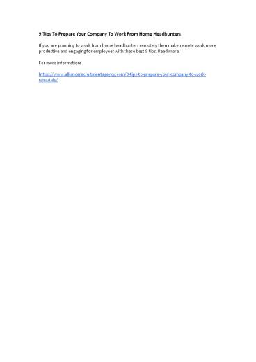 2 work from home headhunters