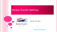 Dubai Yacht Rental