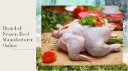 Branded Frozen Beef Manufacturer Online