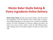 Baking & Pastry Ingredients Online Delivery