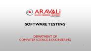 Software Testing | Aravali College of Engineering & Management