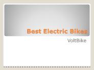 Best Electric Bikes | Volt Bike