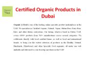 Certified Organic Products in Dubai