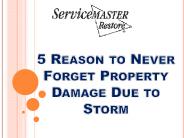 5 Reasons to Never Forget Property Damage Due to Storm