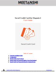 Magento 2 Saved Credit Card