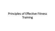 Principles of Effective Fitness Training