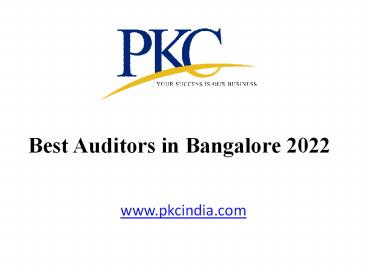 Best Auditors in Bangalore 2022