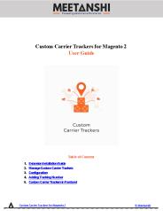Magento 2 Custom Carrier Trackers