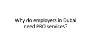 Why do employers in Dubai need PRO services?