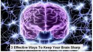 3 Effective Ways To Keep Your Brain Sharp