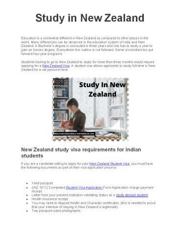 study in new zealand