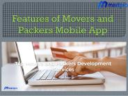 Features of Movers and Packers Mobile App
