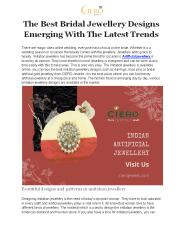 The Best Bridal Jewellery Designs Emerging With The Latest Trends