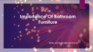 Importance of Bathroom Furniture