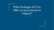 What Packages Do You Offer as Accountants in Calgary?