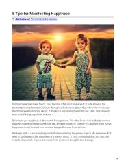 5 Tips for Manifesting Happiness