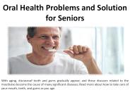 Seniors Dental Health Concerns and Solutions