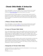 Chronic Otitis Media: A Serious Ear Infection