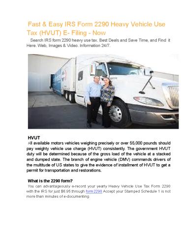 IRS form 2290 efiling