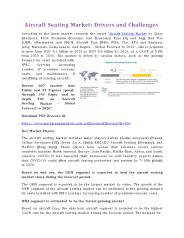 Aircraft Seating Market: Drivers and Challenges