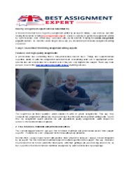 How my assignment expert services benefitted me