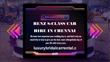 Benz S-Class Car Hire in Chennai