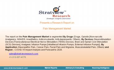 Pain Management Market Trends, Dynamics & Market Insights