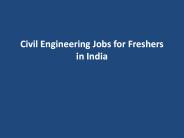 Civil Engineering Jobs for Freshers in India