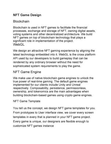 NFT Gaming Platform Development Services