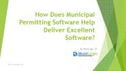 How Does Municipal Permitting Software Help Deliver Excellent Software?