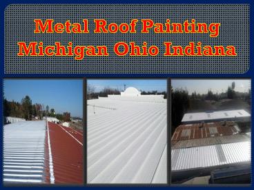 Metal Roof Painting  Michigan Ohio Indiana