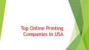 Top Online Printing Companies In USA